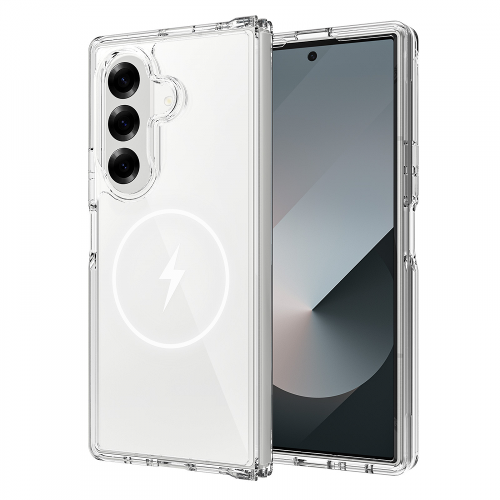 Samsung Fold 8 Ultra mágneses szilikon tok, Átlátszó